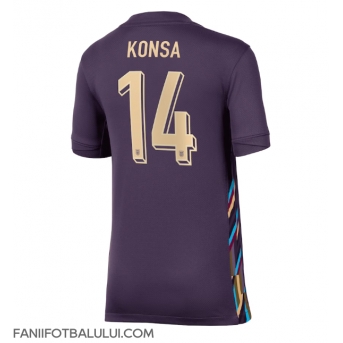 Anglia Ezri Konsa #14 Echipament de Fotbal Replică European 2024 Femei Deplasare